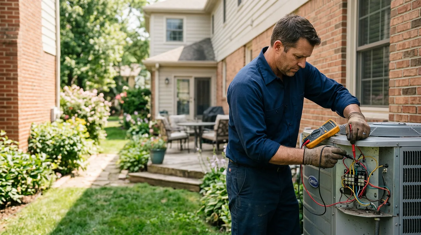 HVAC technician working near Palm, PA